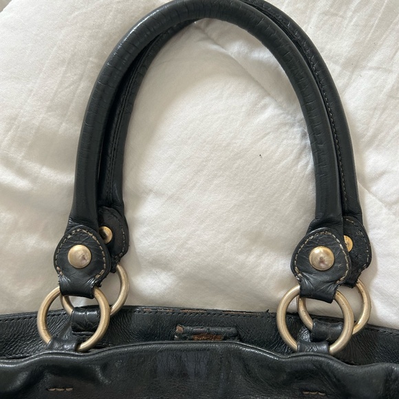 9🔥 MIU MIU BLACK VITELLO SHINE LEATHER GATHERED HOBO 🔥 - Picture 7 of 12